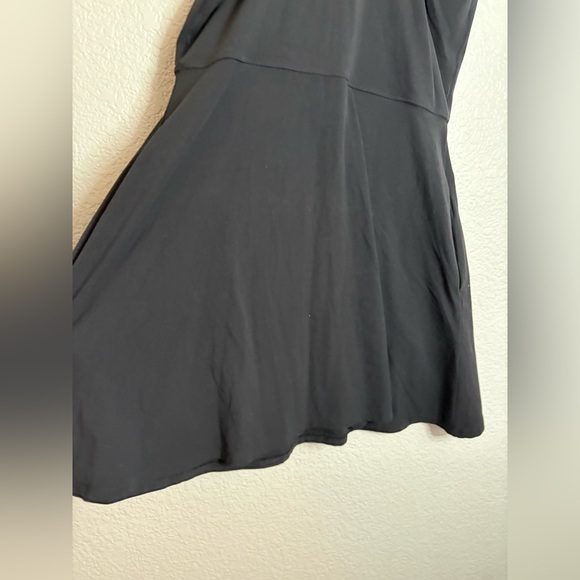 Athleta Conscious Dress Large Tall Black Racerback Athletic Tennis Golf Mini LT - Picture 4 of 12